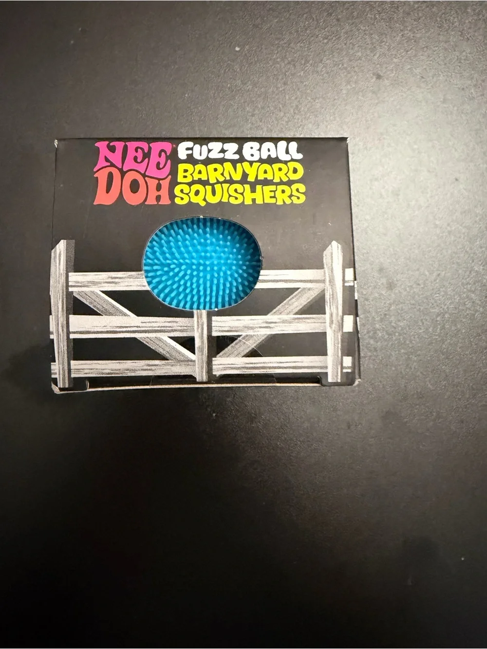 NEE DOH Barnyard Squishers Blue Fuzz Ball Toy